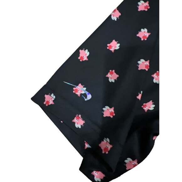 Backspin Golf Threads Flying Pigs Black MASTERS Polo style Golf Shirt 2X - Picture 5 of 5
